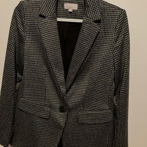 Ann Taylor Loft houndstooth blazer